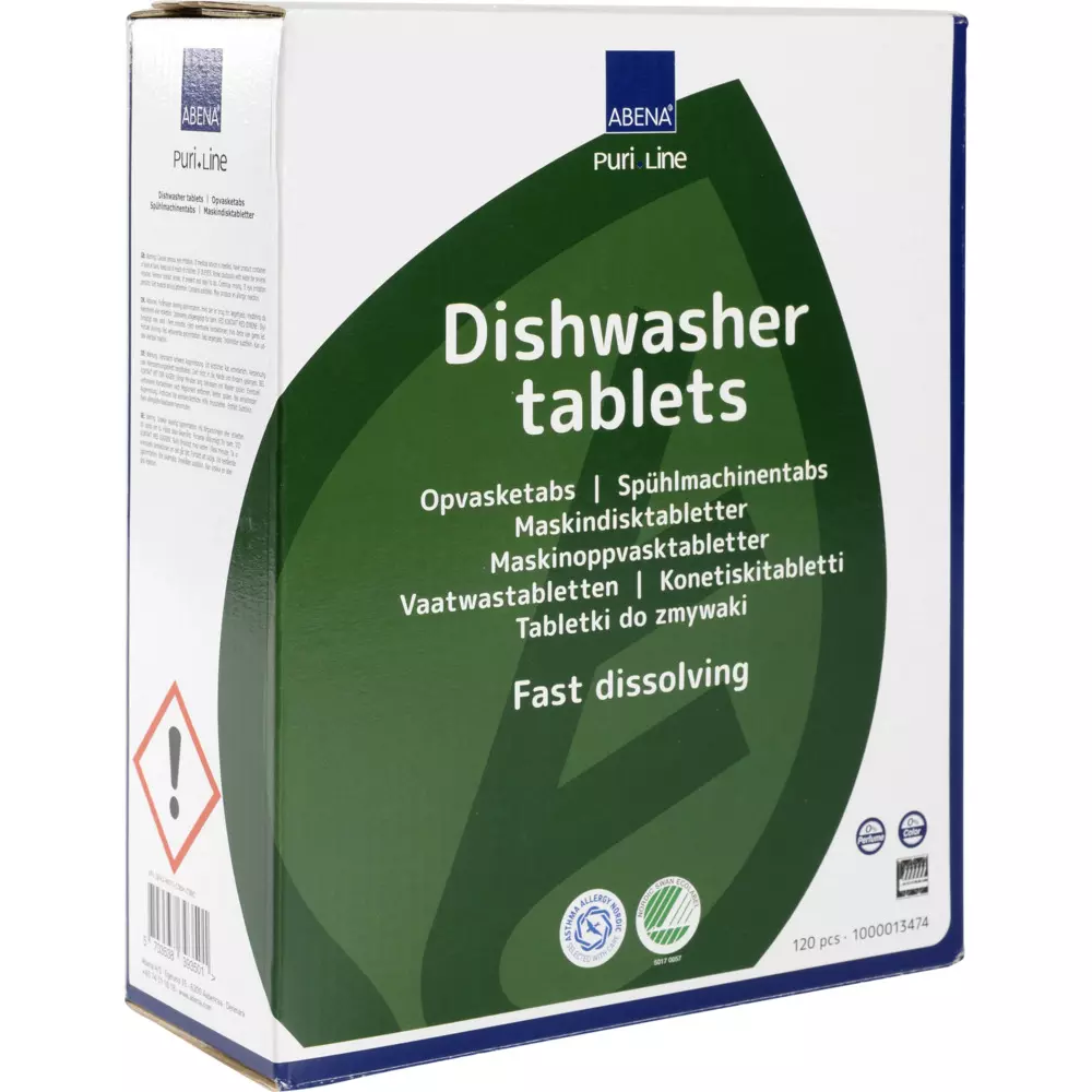 Abena 1000013474, Dishwasher Tablets 4-in-1 Fast Dissolving 120pcs, image 1