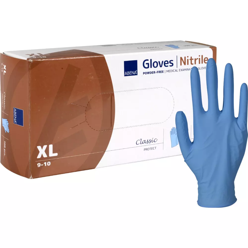 Abena 1010001718, Nitrile Glove Powder-free Blue XL