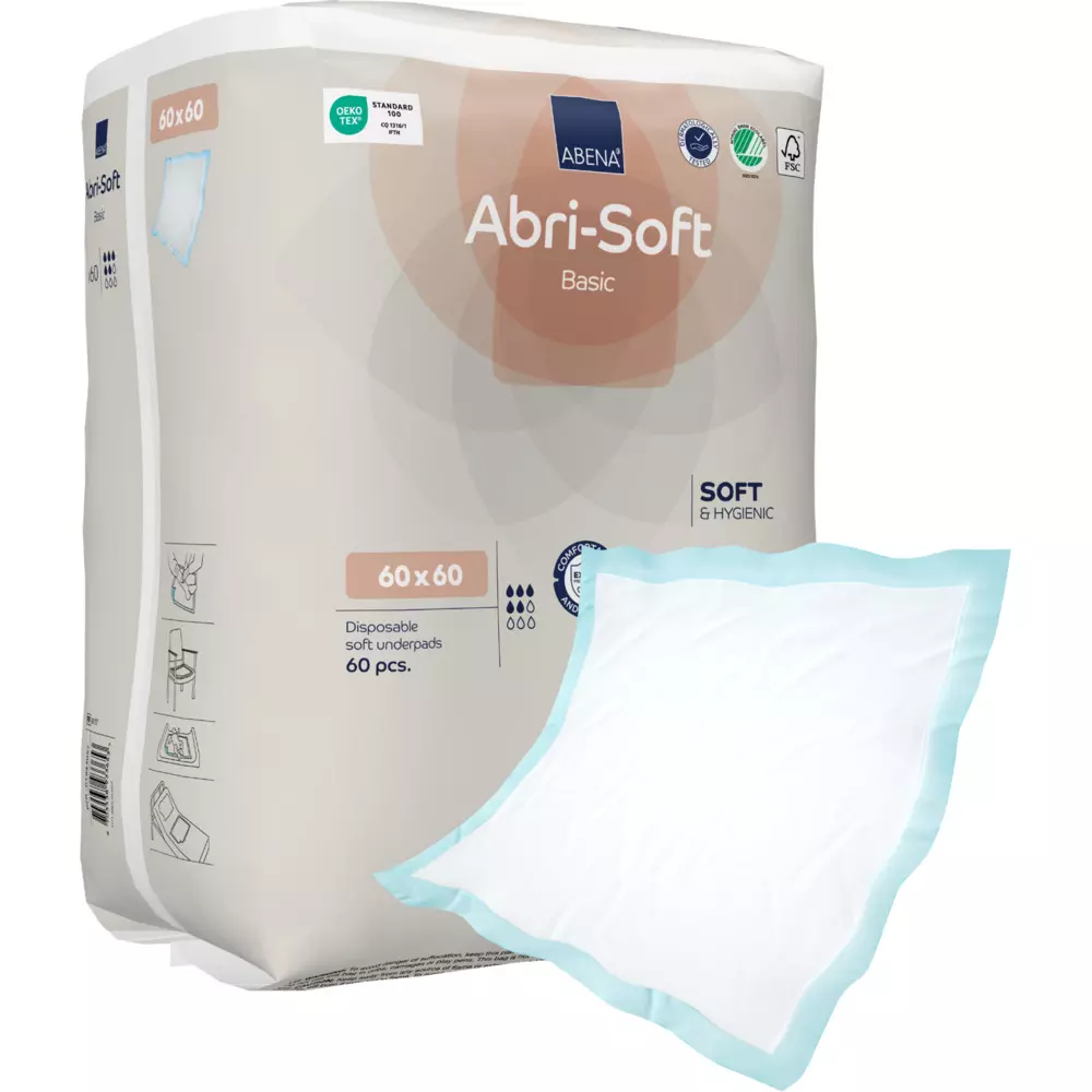 Abena 4117, Underpads Abri-Soft Basic 60X60 cm, image 1
