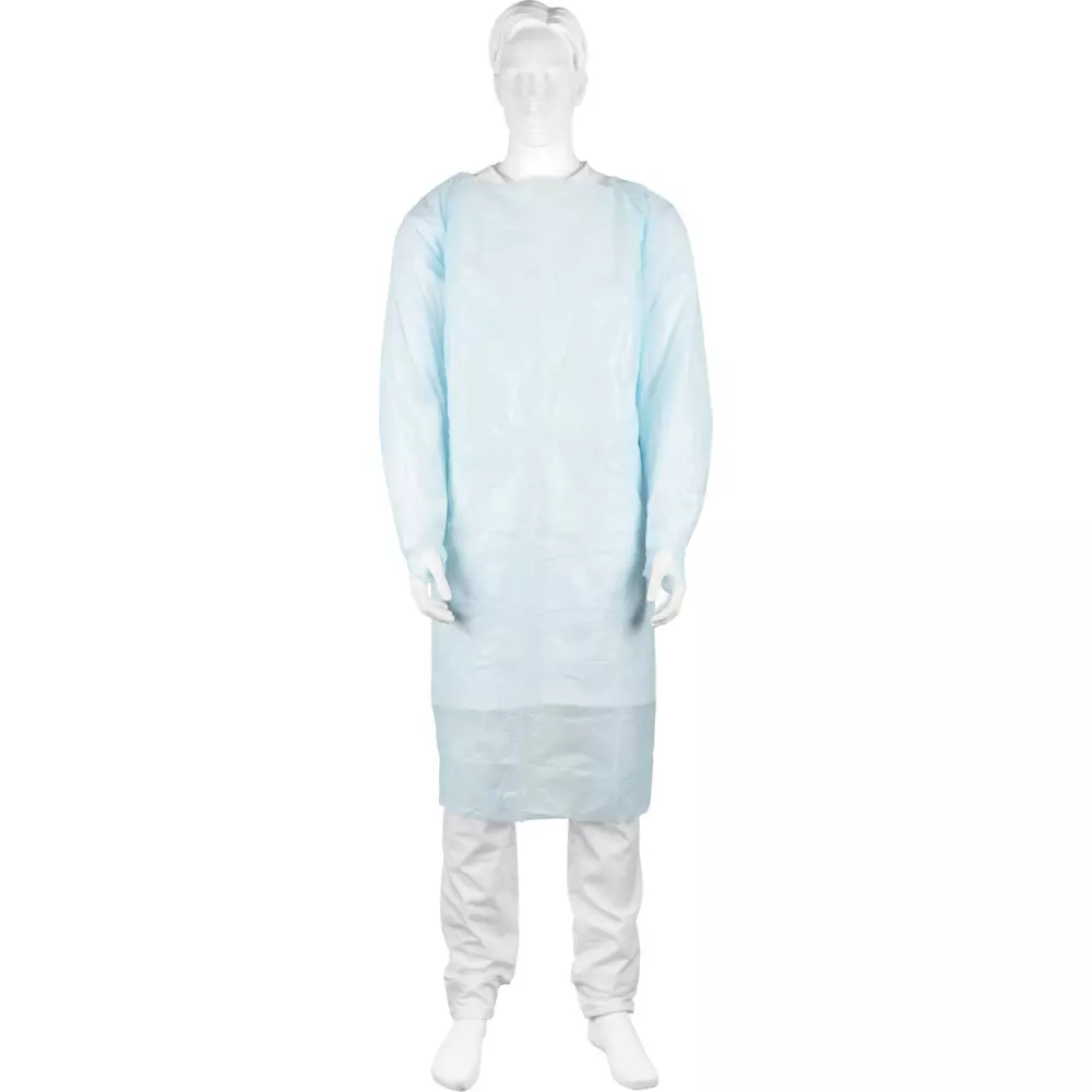 Abena 1000017070, Apron, Long Sleeve With Thumb Holes, Blue, image 1