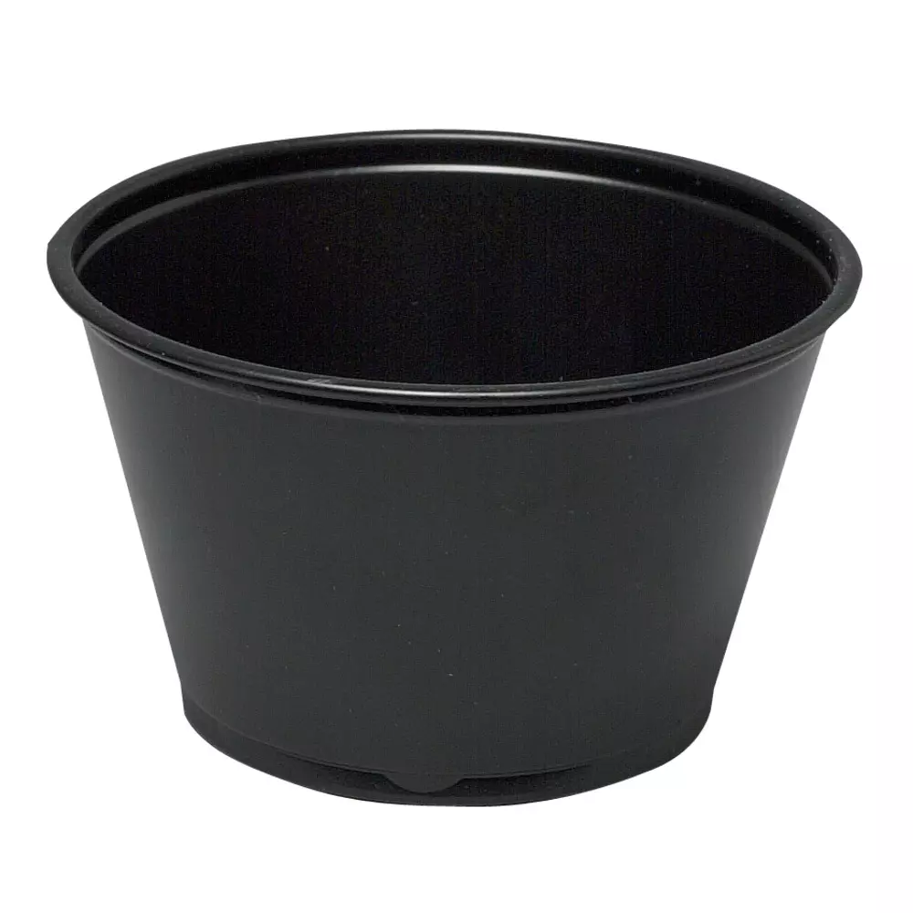 Abena 1999901763, Portion Cup Black PP 113ml