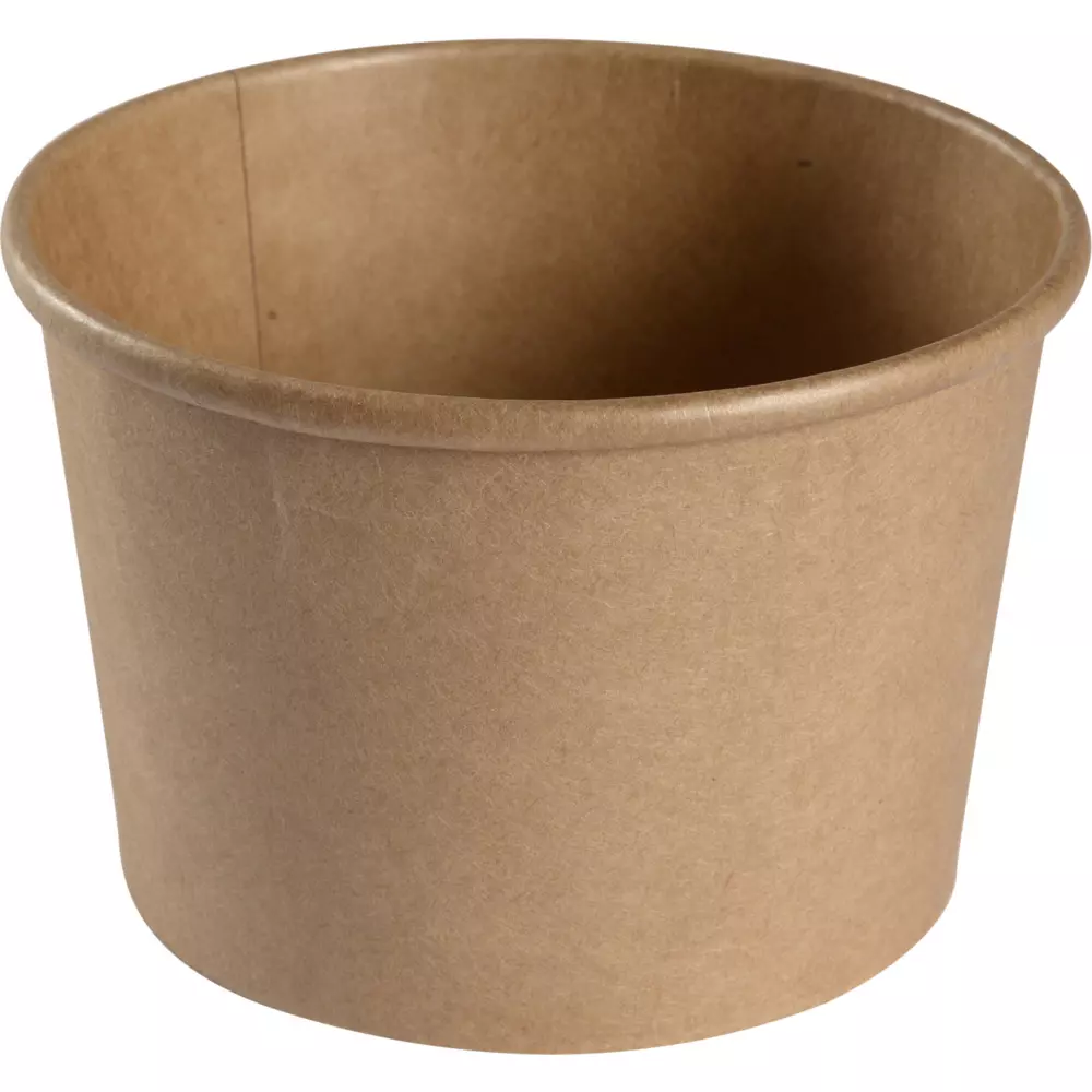 Abena 1999905766, Round Soup Bowl Kraft Paper/PE 500 ml
