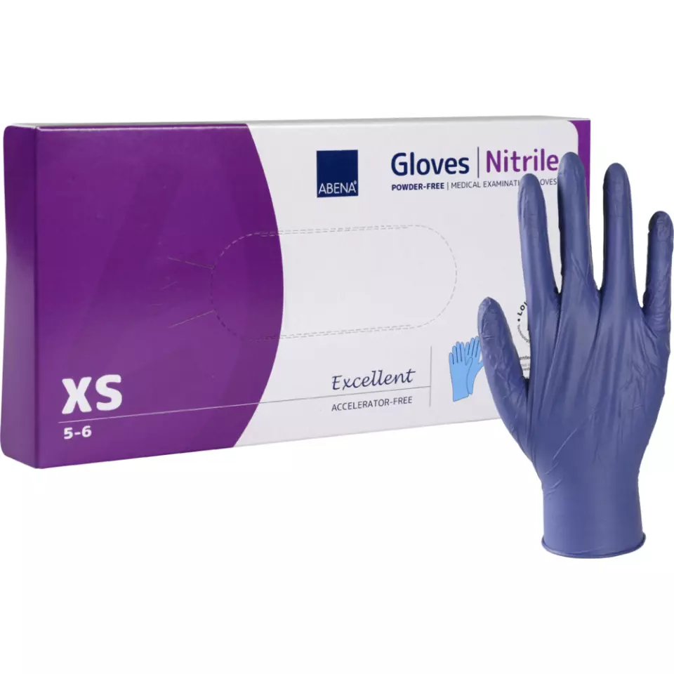 Abena 101000192, Excellent Nitrile Gloves, Blue, image 5, gallery thumbnail