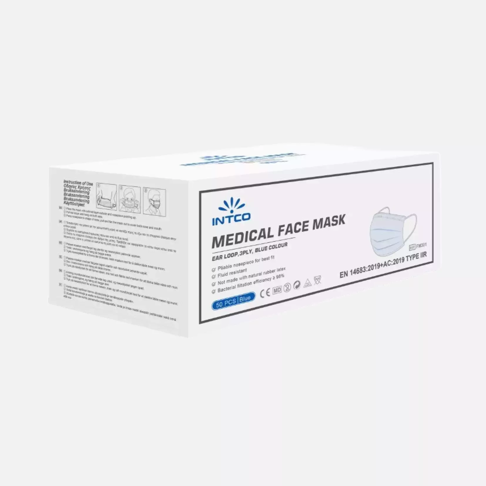 Intco PPLYIC03, Type IIR Medical Face Mask, image 2