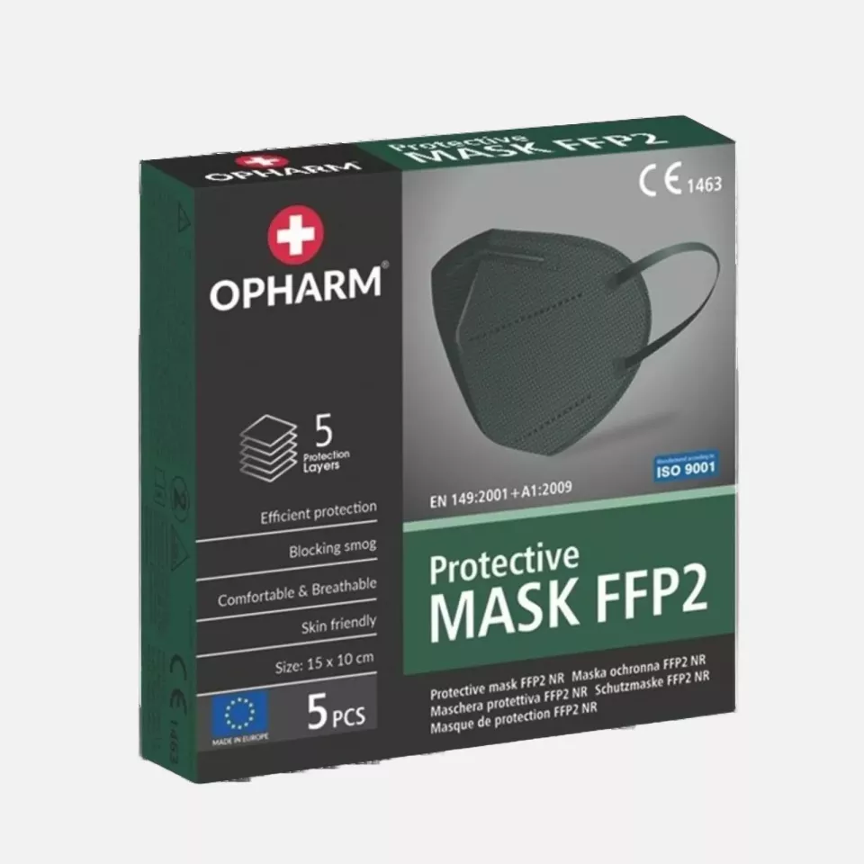 Opharm PFFPOPG05, Face Mask FFP2 Green, image 1, gallery thumbnail