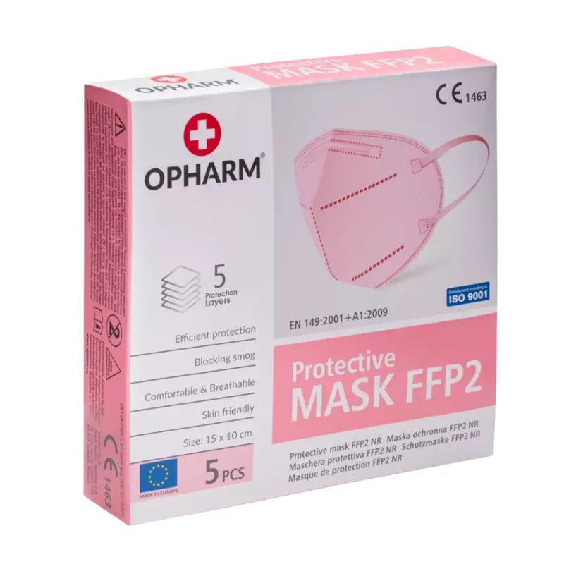 Opharm PFFPOPP05, Face Mask FFP2 Pink, image 1, gallery thumbnail