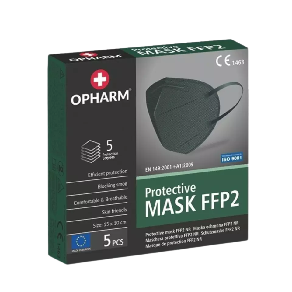 Opharm PFFPOPG05, Face Mask FFP2 Green, image 1, gallery thumbnail
