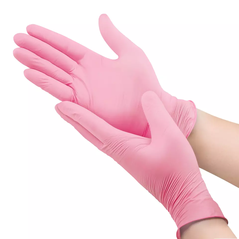 Amabilia Pro PGL10104, Nitrile Exam Glove Pink, image 4, gallery thumbnail