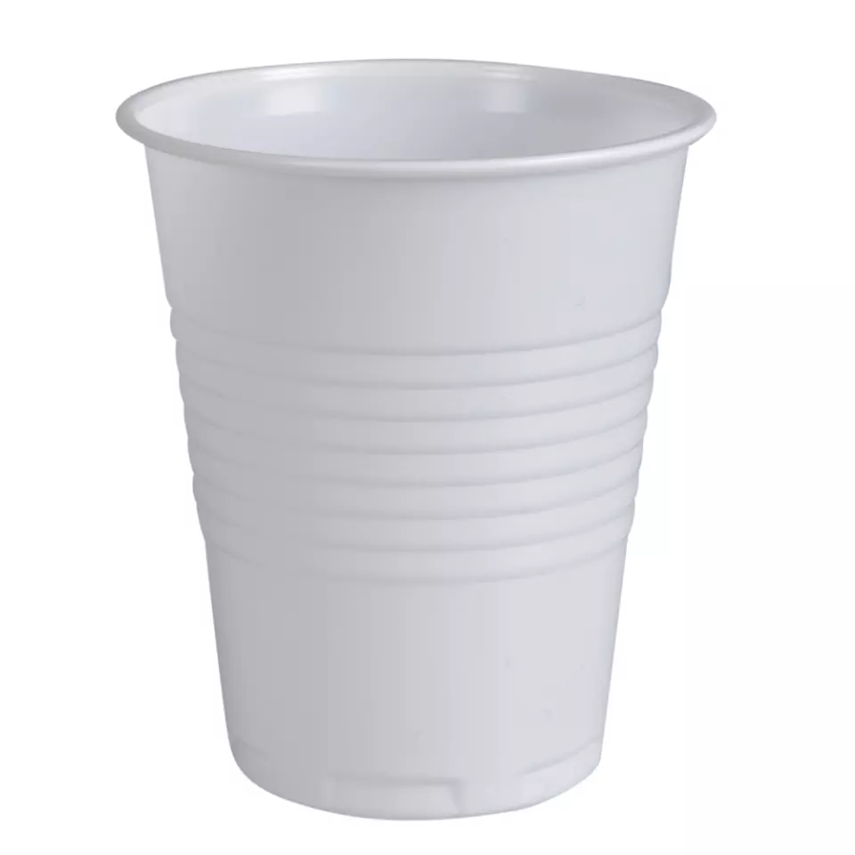 Abena 134069, Drinking Cup 18cl/21cl Ø7cm PS White, image 1, gallery thumbnail