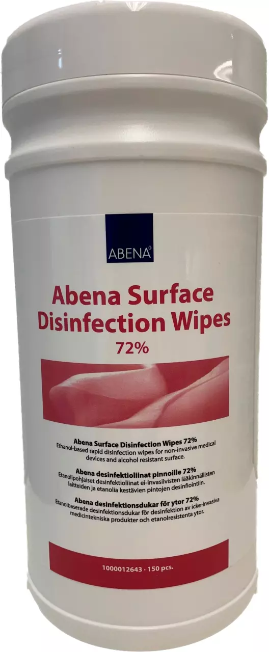 Abena 1000012643, Desinfektioliina Pinnoille 72% 20x20cm Purkissa, image 1, gallery thumbnail