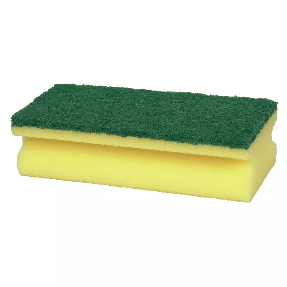 Abena 4974, Scouring Sponge 7x15cm Extra Coarse Finger Grip Green, image 1, gallery thumbnail