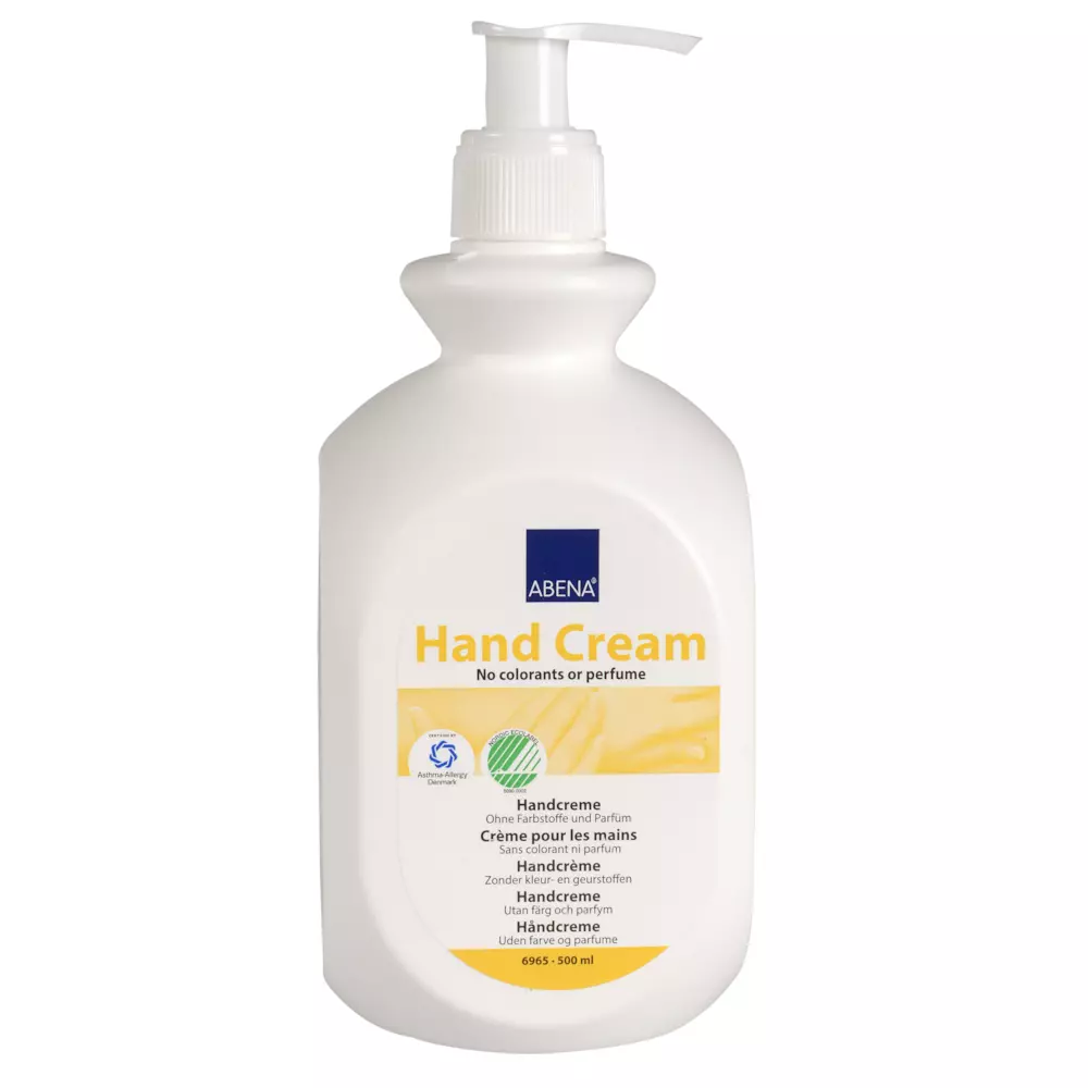 Abena 6965, Hand Cream 500ml Käsivoide 21% Hajusteeton Pumppupullo 500ml, image 1