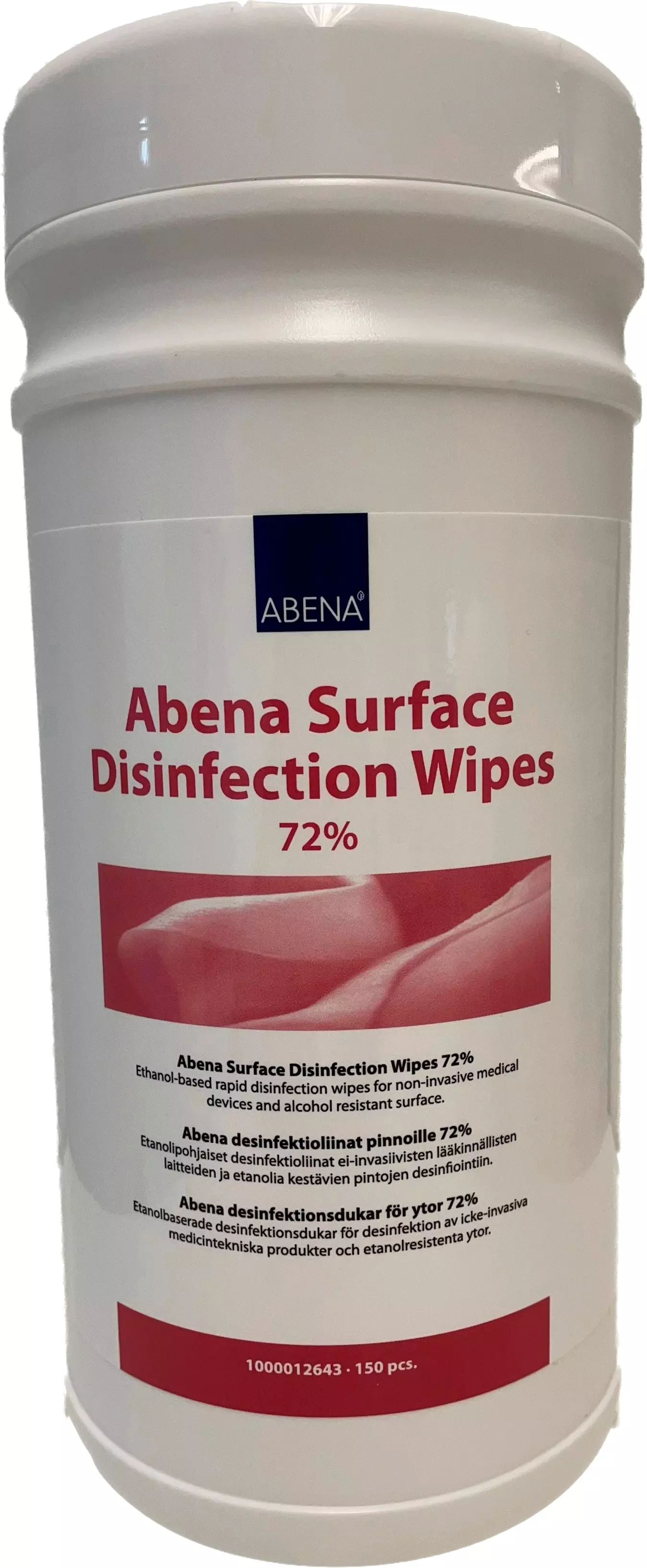 Abena 1000012643, Desinfektioliina Pinnoille 72% 20x20cm Purkissa, image 1