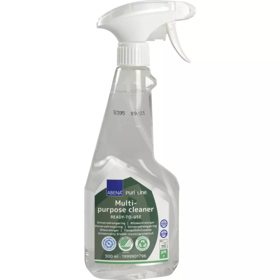 Abena 1999901796, PURI-LINE Multi-Purpose Cleaner 500ml Ready-To-Use Unscented, image 1, gallery thumbnail