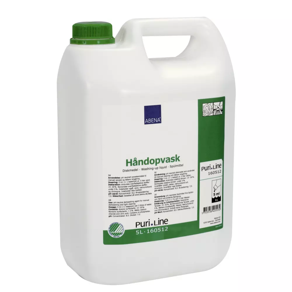 Abena 160512, PURI-LINE Hand Dishwashing Liquid 5L Unscented, image 1