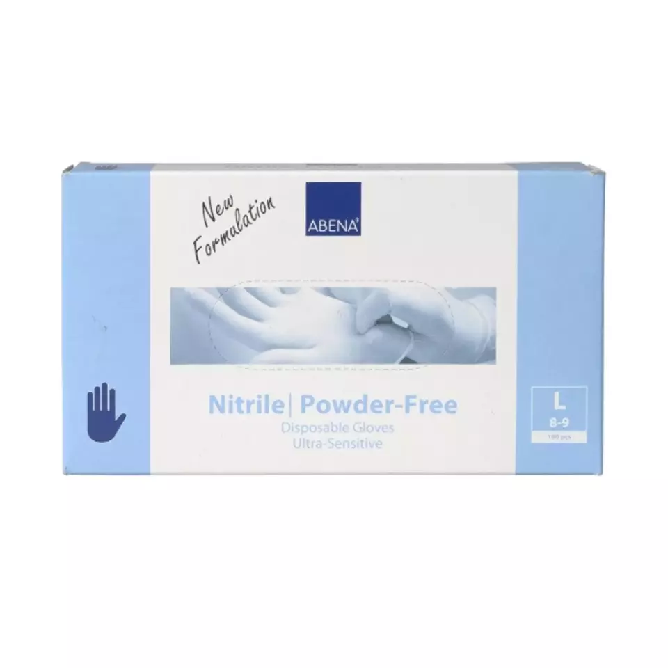 Abena 977, Black Nitrile Gloves, image 1, gallery thumbnail