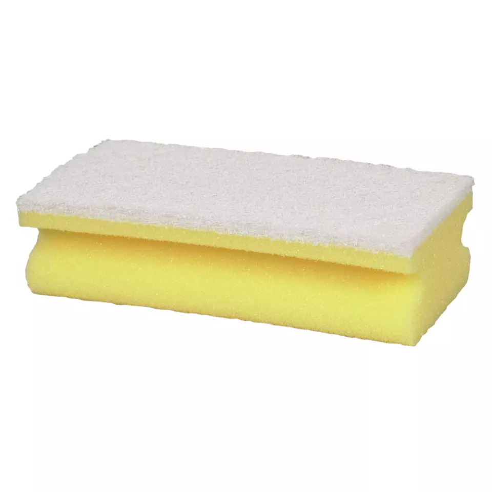 Abena 4975, Soft Scouring Sponge 7x15cm With Finger Grip White, image 1, gallery thumbnail
