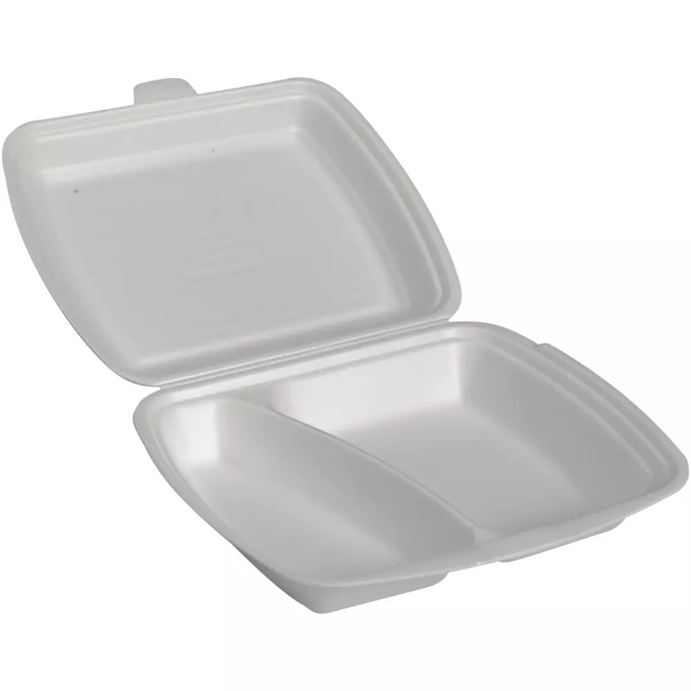 Abena 1010001453, GASTRO Take Away-låda 24x20x7cm 2-delad Vit XPS, image 1