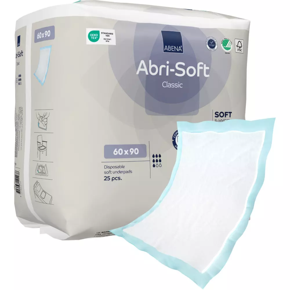 Abena 4123, ABRI-SOFT Classic Disposable Bed Protector 60x90 Blue, image 1
