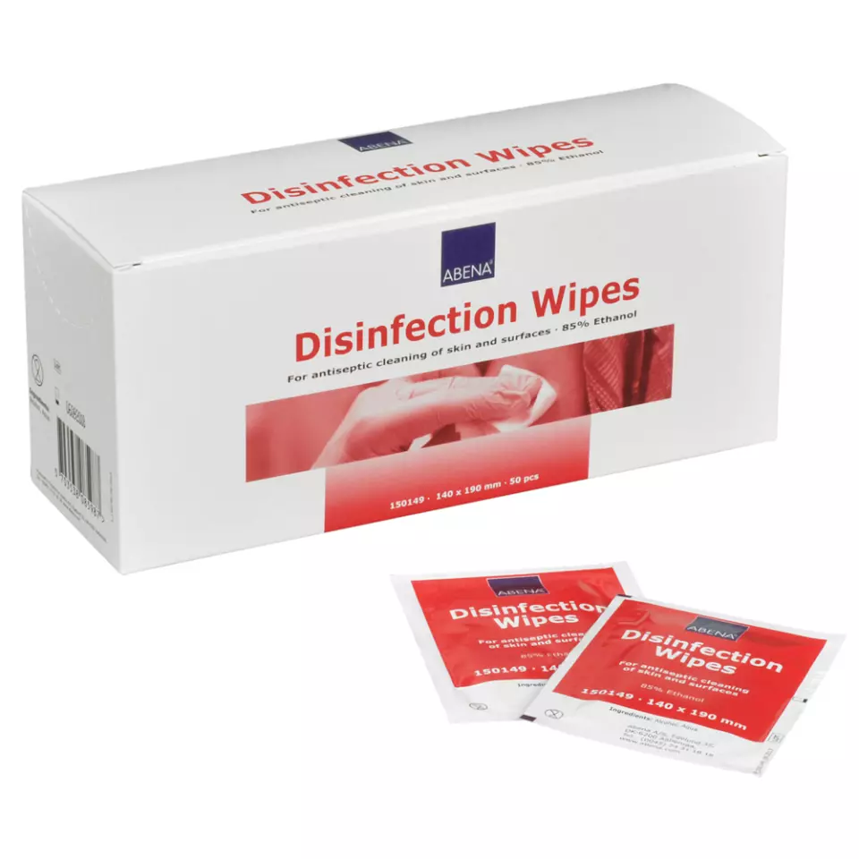 Abena 150149, Disinfection Wipes 14x19cm Skin surfaces Individually wrapped, image 1, gallery thumbnail