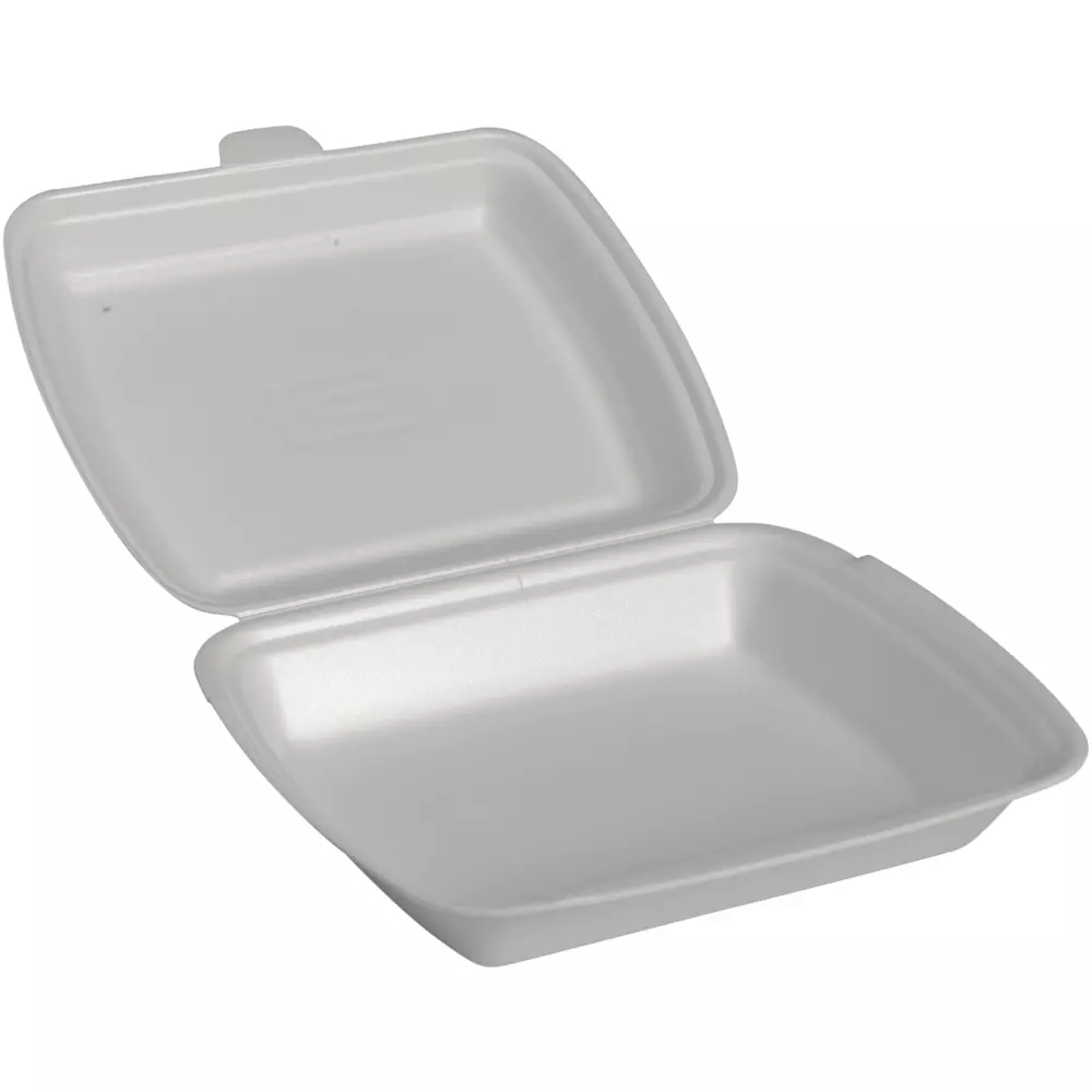 Abena 1010001452, GASTRO Single Compartment Takeaway Box 24x20x7cm White XPS, image 1