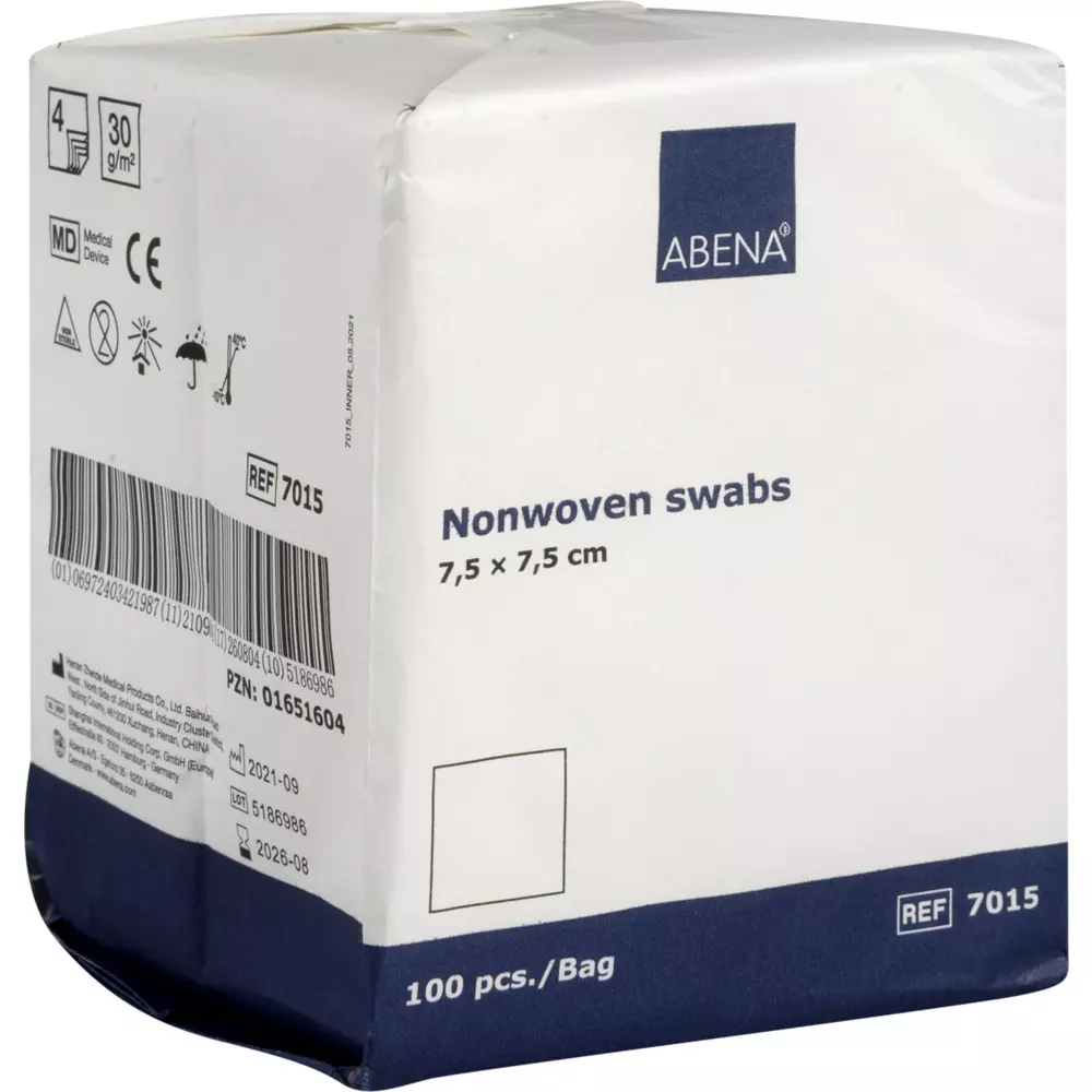Abena 7015, Nonwoven Swab 7.5x7.5cm 4-Layer Non-Sterile, image 1
