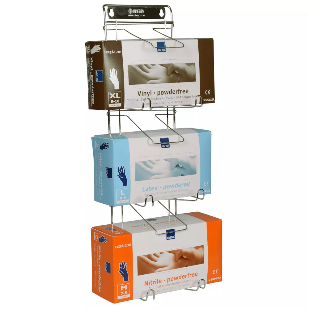 Abena 2546, Glove Dispenser For 3 Boxes Silver Stainless Steel, image 1