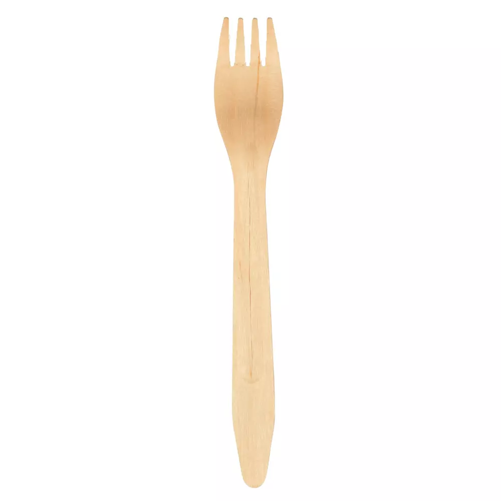 Abena 5396, GASTRO Engångsgaffel 16cm Trä FSC, image 1