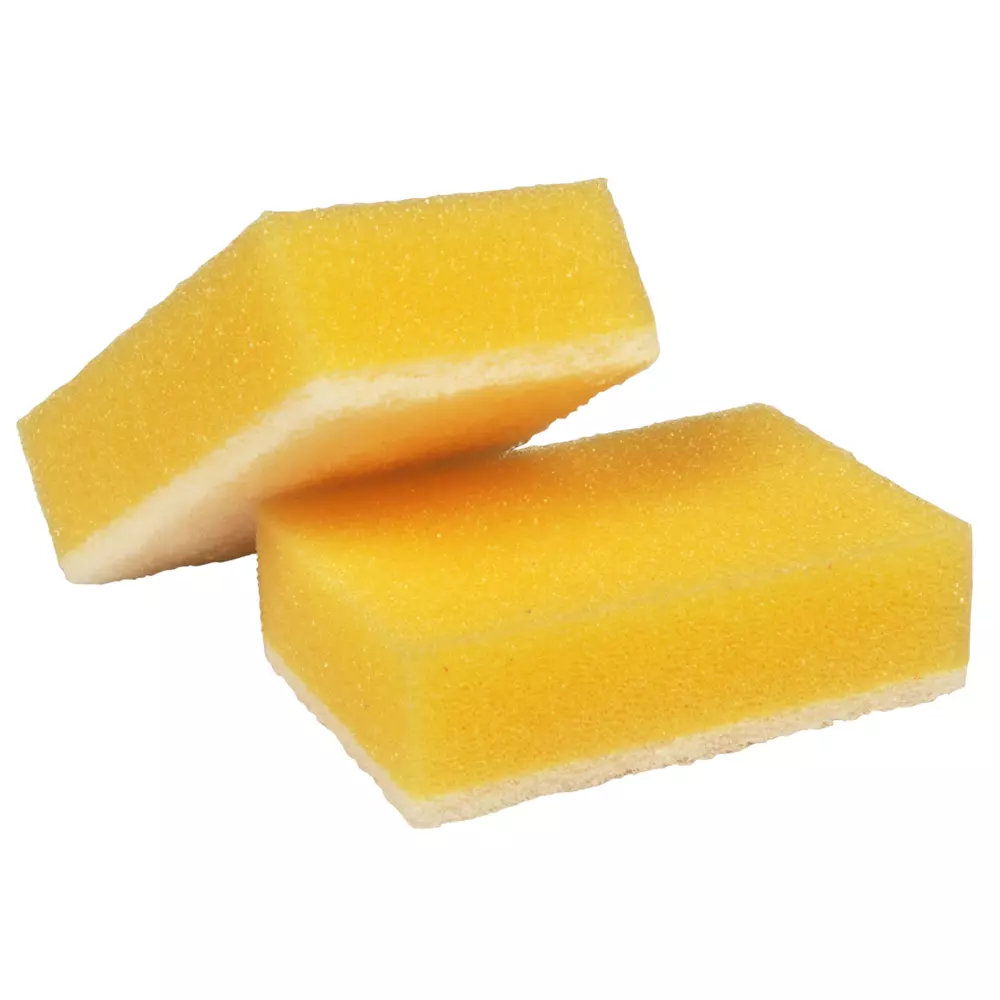 Abena 162120, Soft Scouring Sponge 6x9cm Yellow, image 1
