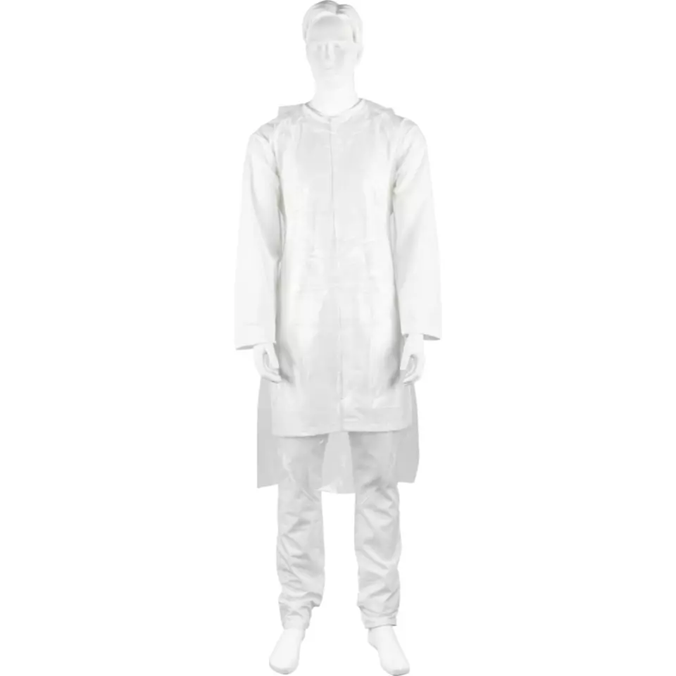 Abena 108059, Poly-Line Disposable Apron 81x125cm 25my Dispenser Box Clear, image 1, gallery thumbnail