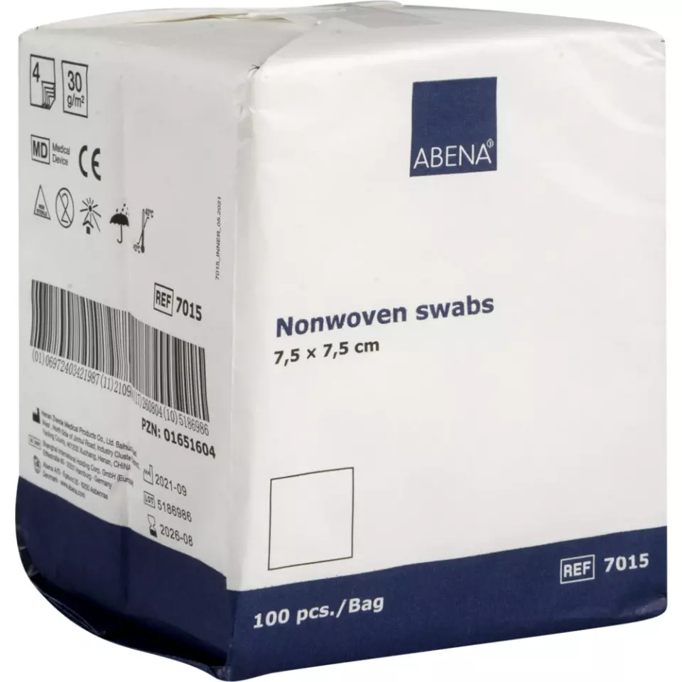 Abena 7015, Nonwoven Swab 7.5x7.5cm 4-Layer Non-Sterile, image 1, gallery thumbnail
