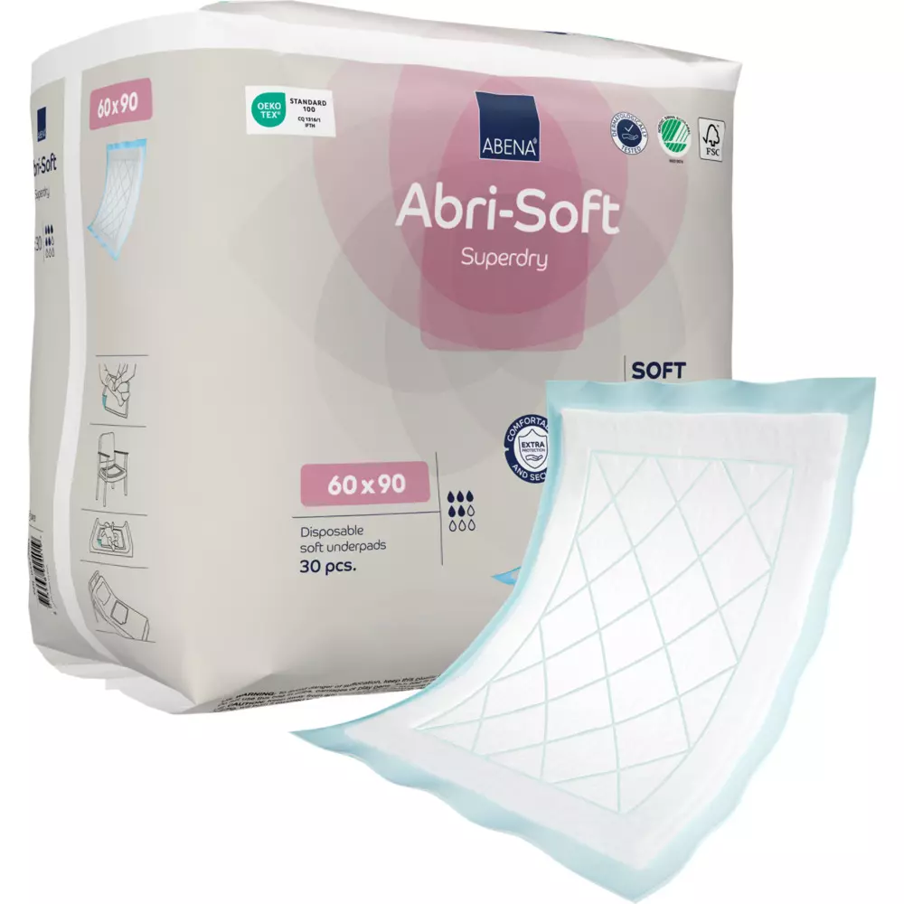 Abena 254123, ABRI-SOFT Superdry Disposable Bed Protector 60x90 Blue, image 1