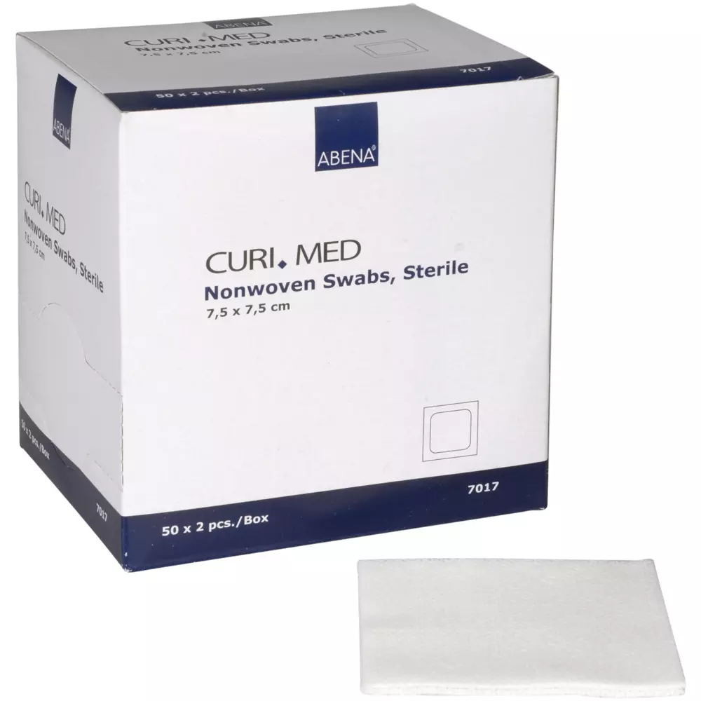 Abena 7017, Nonwoven Swab 7.5x7.5cm 2/Pack Sterile 4-Layer, image 1