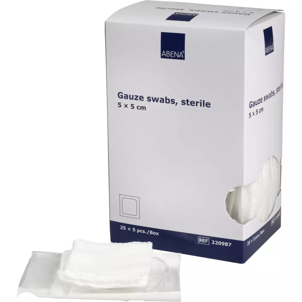 Abena 220987, Gauze Swab 5x5cm 5/Pack 8-Layer Sterile, image 1
