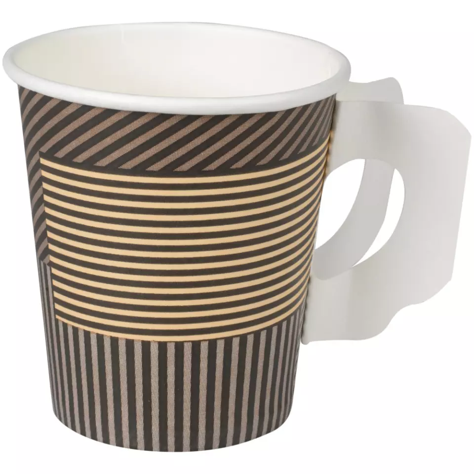 Abena 133324, GASTRO Lines Coffee Cup 18/21cl Ø7.2cm With Handle Paper Brown, image 1, gallery thumbnail