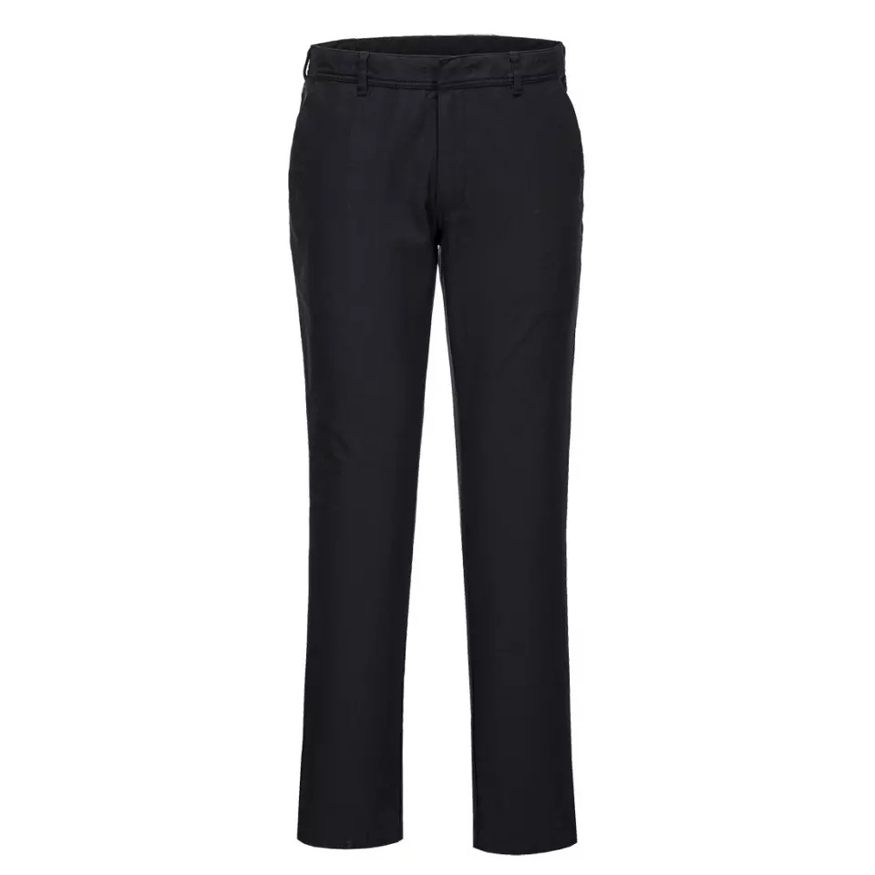 Portwest S232BKR, WX2 Eco Stretch Slim Chino Trousers, Black, image 1, gallery thumbnail