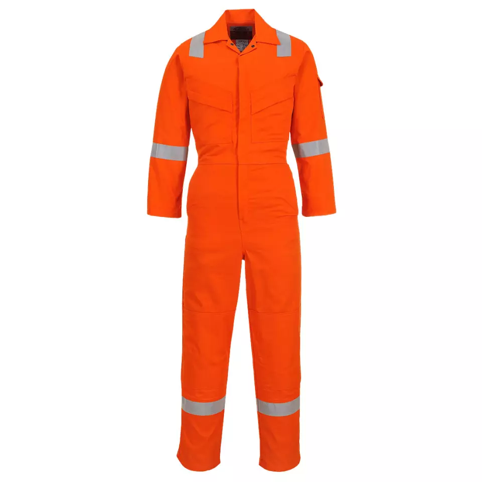 Portwest FR28ORR, Bizflame Work Light Weight Anti-Static FR Coverall 280g, Orange