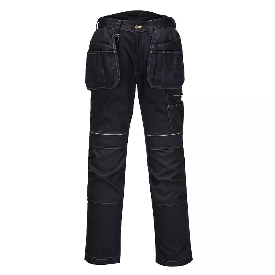 Portwest T602BKS, PW3 Holster Work Trousers, Black Short