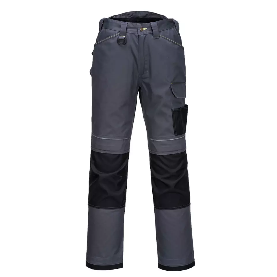 Portwest T601ZBR, PW3 Work Trousers, Zoom Grey/Black, image 1, gallery thumbnail
