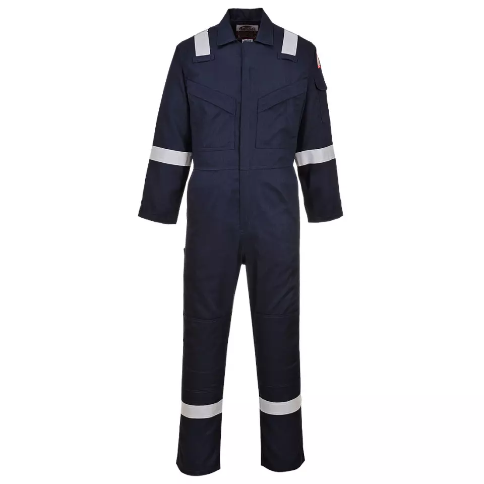 Portwest FR28NAR, Bizflame Work Light Weight Anti-Static FR Coverall 280g, Navy