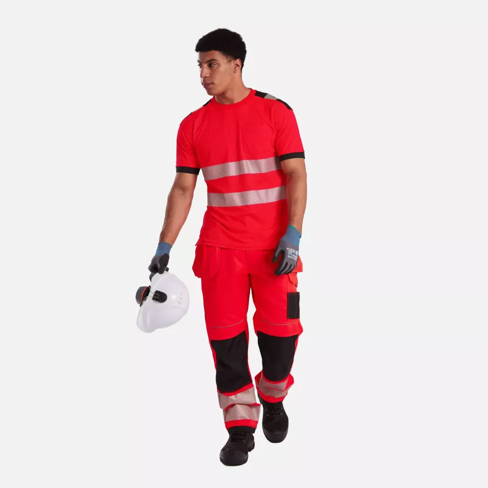 Portwest T501RBK, PW3 Hi-Vis Arbeitshose mit Holstertaschen, Rot/Schwarz, image 6, gallery thumbnail