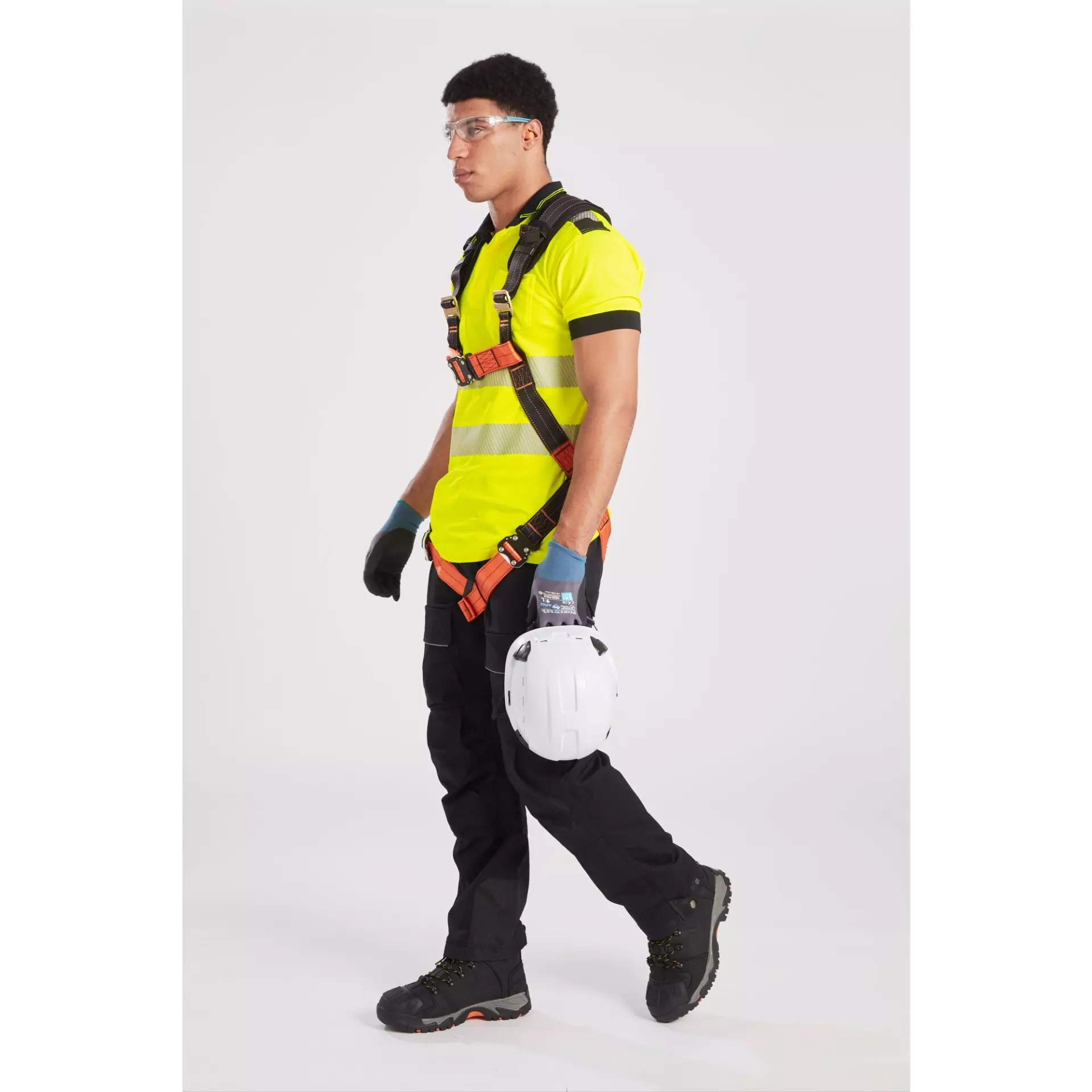 Portwest T180YBR, PW3 Hi-Vis Cotton Comfort Polo Shirt S/S, Yellow/Black, image 5