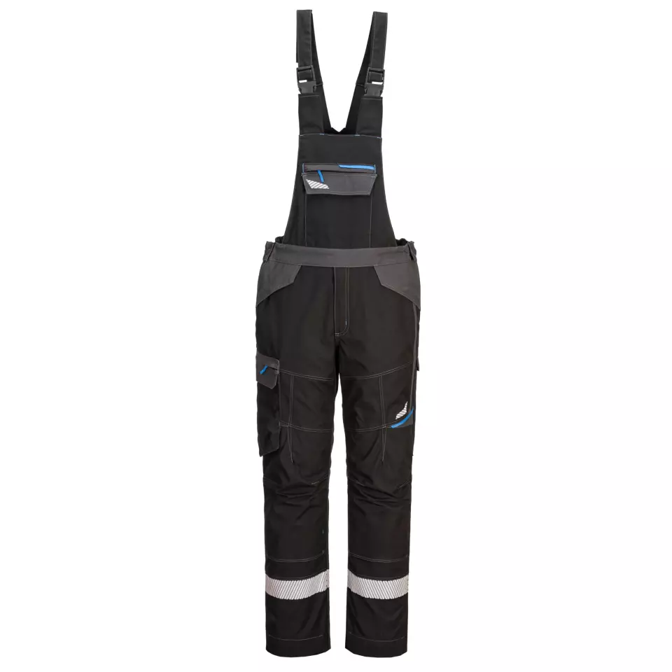 Portwest FR405BKR, WX3 FR Modaflame Latzhose, Schwarz, image 1, gallery thumbnail