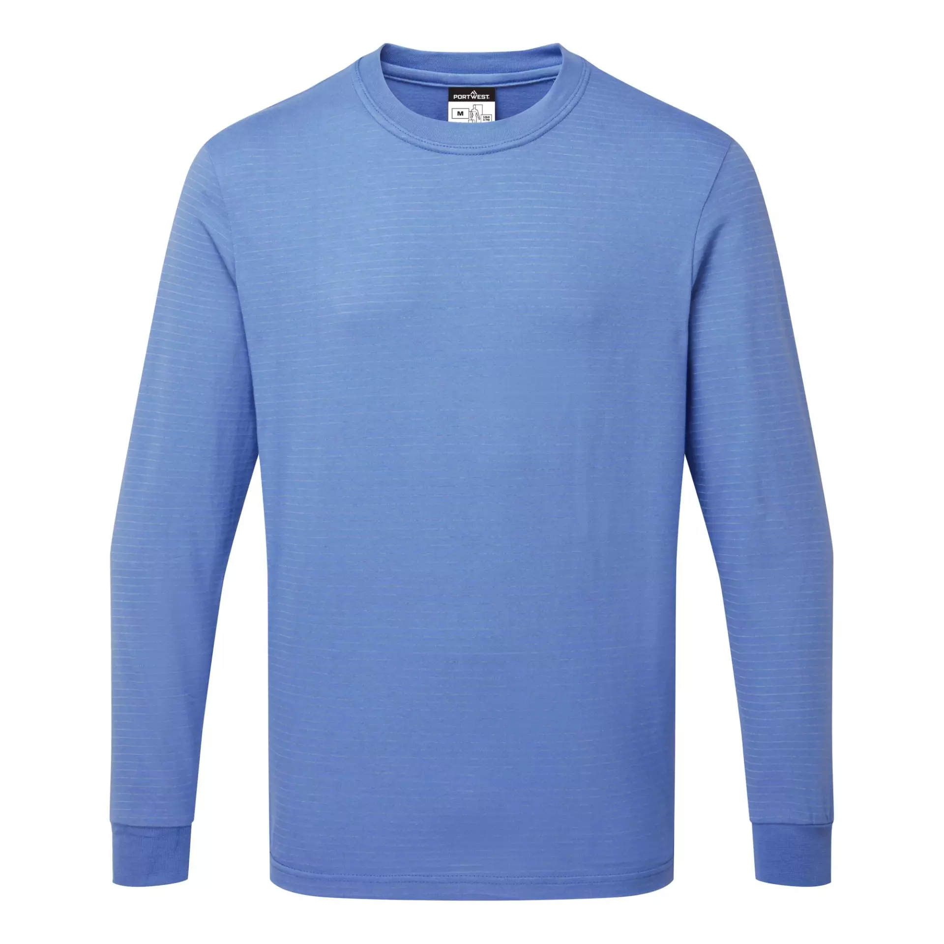 Portwest AS22HBR, Anti-Static ESD T-Shirt L/S, Hamilton Blue