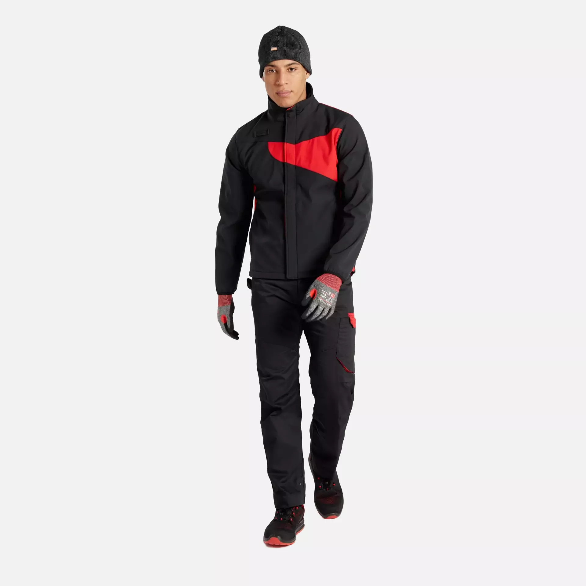 Portwest PW271BDR, PW2 Softshell (2L), Black/Red, image 3
