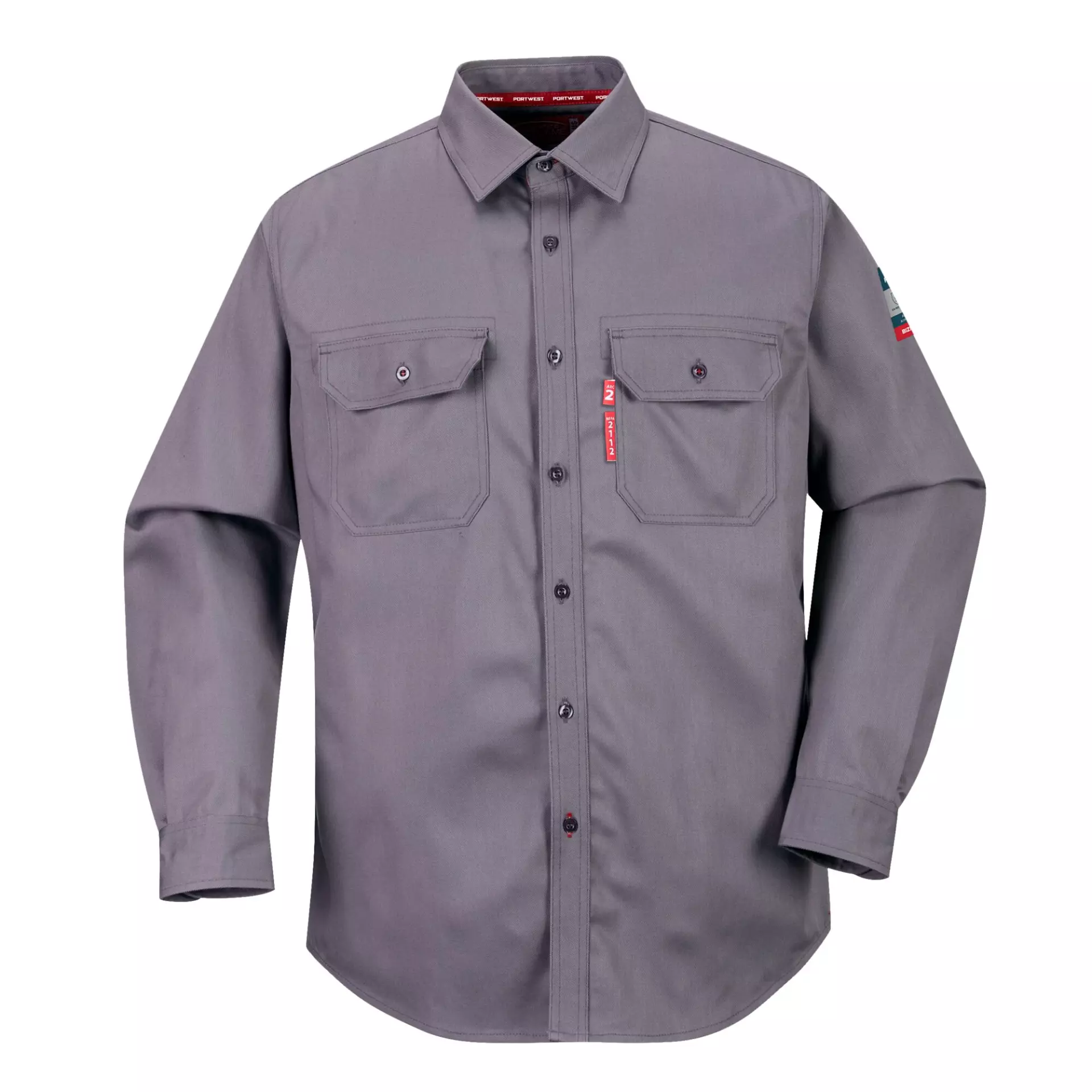 Portwest FR89GRR, Bizflame 88/12 FR Work Shirt, Grey, image 1