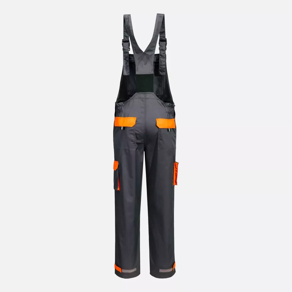 Portwest TX12GRR, Texo Contrast Bib and Brace, Grey, image 2, gallery thumbnail