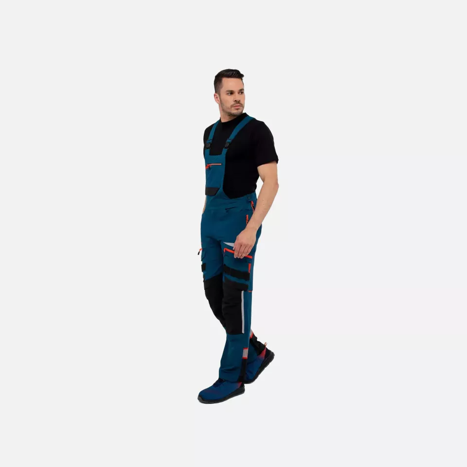 Portwest DX441MBR, DX4 Work Bib and Brace, Metro Blue, image 6, gallery thumbnail