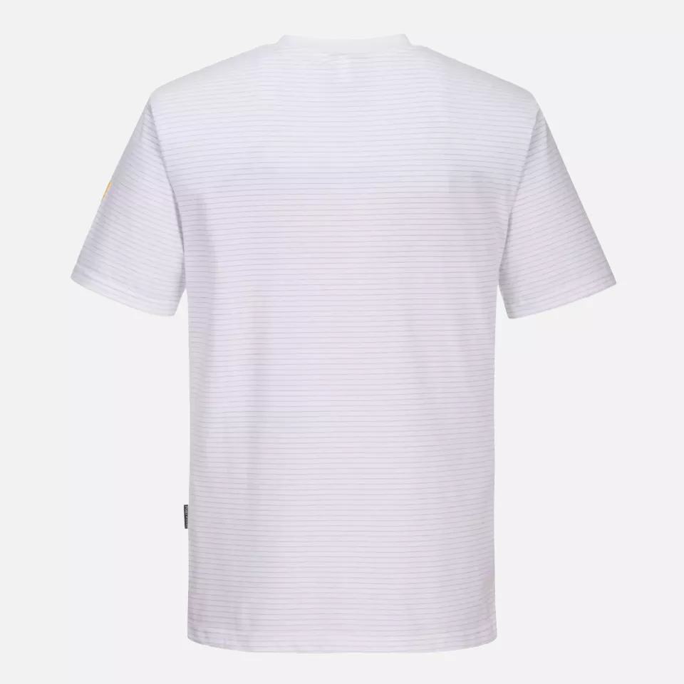Portwest AS20WHR, Anti-Static ESD T-Shirt S/S, White, image 2, gallery thumbnail