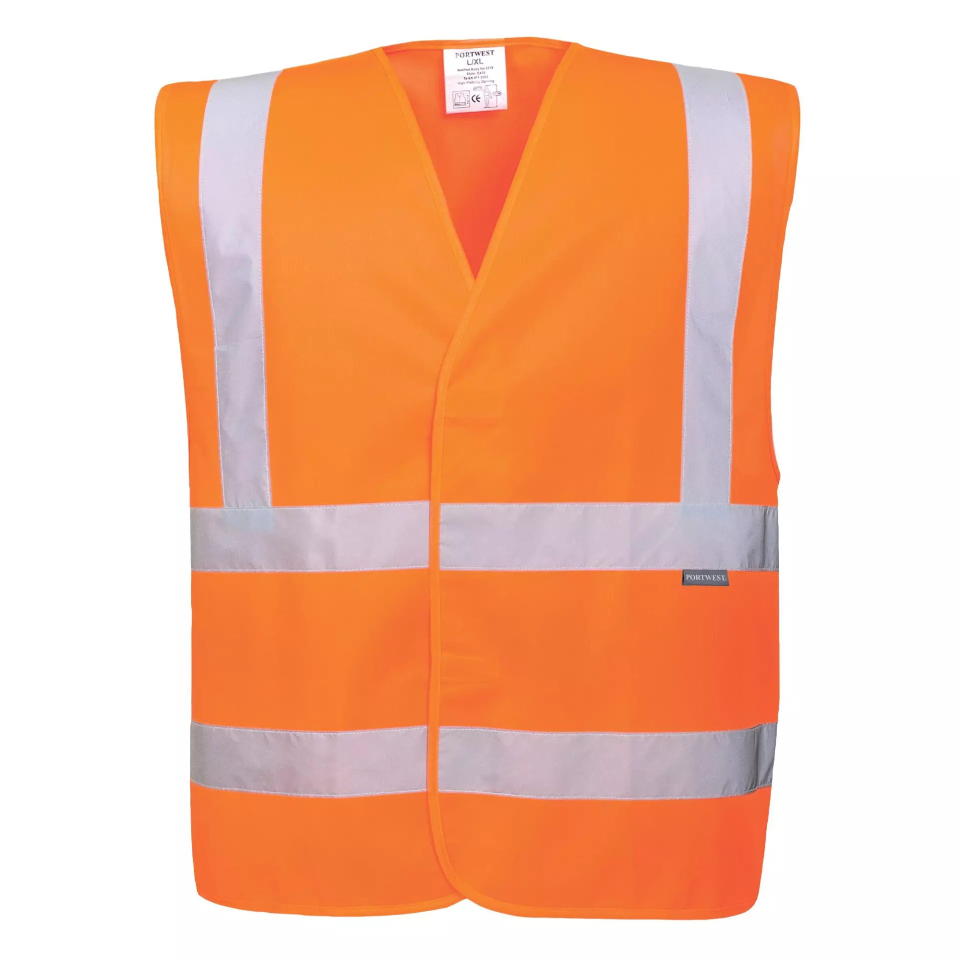 Portwest EC76ORR, Eco Hi-Vis Vest, Orange, image 1